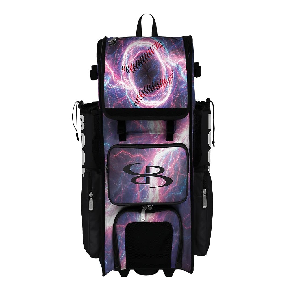 Boombah Superpack Hybrid Rolling Bat Bag - The Natural 2.0 Bat Pack Multicolor - Wheeled & Backpack Version