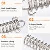 TOBWOLF 10PCS Tent Spring Buckle, Windproof Stainless Steel Rope Tensioner Awning Fixed Hook Buckle, Portable Camping Tent Fixed Buckle, Spring Buckle Set for Outdoor Camping, Dog Training, Swing view 4