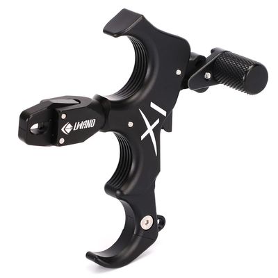 LWANO X1 Compound Bow Thumb Bow Release, 3&4 Finger Grip Adjustable Archery Release Aids (Black)