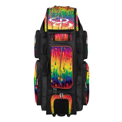 Boombah Superpack XL Rolling Bat Bag - 35.5" x 13.5" x 10" - Lava Multi - Wheeled Version