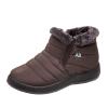 oiangi Platform Snow Boots for Women Waterproof Fashion Quilted Keep Warm Round Toe Slip-on Flats Booties Winter Soft Comfortable Outdoor Casual Shoes view 1