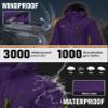 MAGCOMSEN Winter Jackets for Women Snow Jackets Waterproof Insulated Ladies Purple Ski Jackets Snowboarding Jackets Windproof Outdoor Coats view 3