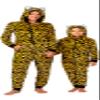 Prestigez Holiday Women, Girl or Toddler Mommy and Me Matching Onesie Pajama Costume, Cheetah, Cat, and Ladybug, Yellow - Cheetah, Size 8 view 1
