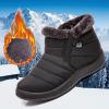oiangi Platform Snow Boots for Women Waterproof Fashion Quilted Keep Warm Round Toe Slip-on Flats Booties Winter Soft Comfortable Outdoor Casual Shoes view 2