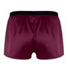 Agoky Men's Silky Satin Boxer Shorts Love You Valentine Special Pajamas Sleepwear Underwear Type A Wine Red Medium view 3