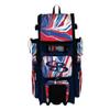 Boombah Rolling Superpack 2.0 Baseball/Softball Gear Bag - 23-1/2" x 13-1/2" x 9-1/2" - Flow 2.0 Navy/Red/White - Telescopic Handle - Holds 4 Bats - Wheeled Version view 1