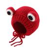 MINGSEECESS Kids Knitted Beanie Hat Cute Frog Cartoon Winter Warmer Cap with Big Eyes for Baby Boys Girls view 1