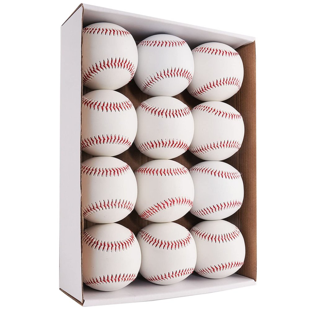 Oeab 12 Pack 9 inch Sports Practice Autograph Baseballs for Adult/Youth Training Baseballs Bulk for Pitching, Throwing, Signature, Collection