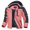 MAGCOMSEN Women's Snowboarding Jackets Pink Skiing Jackets Ladies Snow Coats Waterproof Insulated Ski Jackets Warm Winter Coats Hood view 1