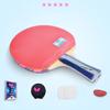 LINGOSHUN Professional Table Tennis Racket,5-Ply Wood,Flared Handle Ping Pong Bat for Trainers, Amateurs,Beginners,Expert / 5 Stars/Long Handle view 4