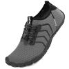 Racqua Mens Womens Water Sport Shoes Beach Surf Swim Pool Hiking Walking Shoes Quick Dry Barefoot Aqua Shoes Deep Grey 11 W/10 M view 2