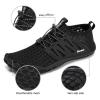 Racqua Mens Womens Water Sport Shoes Quick Dry Barefoot Aqua Shoes Beach Surf Swim Pool Hiking Walking Shoes Black 8.5 Women/7.5 Men view 4