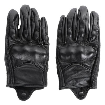 FAVOMOTO Winter Genuine Leather Touch Screen Gloves for Outdoor Sports Warm Thicken Riding Workout Gloves Black for Cycling Climbing Hiking