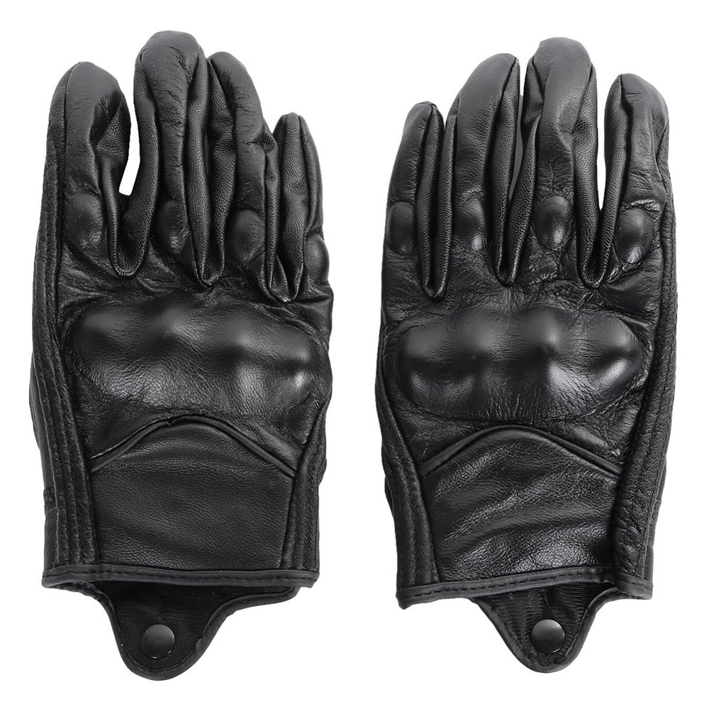 FAVOMOTO Winter Genuine Leather Touch Screen Gloves for Outdoor Sports Warm Thicken Riding Workout Gloves Black for Cycling Climbing Hiking