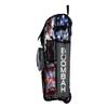 Boombah Rolling Superpack 2.0 Baseball/Softball Gear Bag - 23-1/2" x 13-1/2" x 9-1/2" - USA Allegiance Charcoal/Royal Blue/White - Telescopic Handle - Holds 4 Bats - Wheeled Version view 4