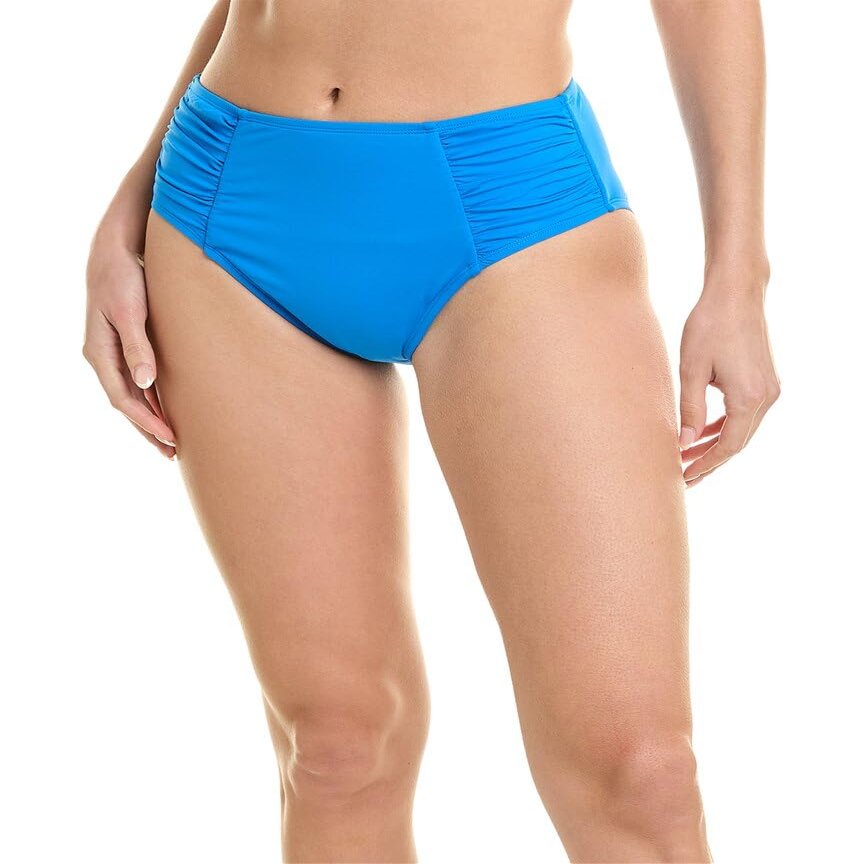 La Blanca Women's Island Goddess High Waist Pant Bikini Swimsuit Bottom, Capri Blue, 8