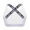 YONGHS Kids Girls' Sports Bra Criss Cross Back Crop Tops Cutout Vest for Dance/Yoga/Workout/Running White D 6 Years view 2