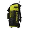 Boombah Superpack Hybrid Rolling Bat Bag - Wheeled & Backpack Version - Softball Highlight Black/Optic Yellow/Red view 3