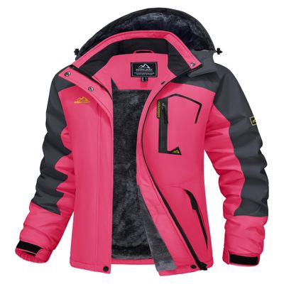 MAGCOMSEN Womens Winter Coats with Hood Ladies Snow Jackets Waterproof Insulated Winter Jackets for Women Mountain Jackets Windproof