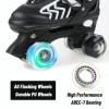 Kids Roller Skates for Boys and Girls, Women and Men, 4 Size Adjustable Adult Kids Roller Skates Outdoor Indoor, Patines para Nias Nios with Light up Wheels Large Size view 2