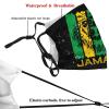 Niqqzit Jamaican Flag Rasta Reggae Judah Lion Mask with Filter Breathable Face Mask Washable Balaclava Bandana Mouth Cover with Adjustable Ear Loops view 4