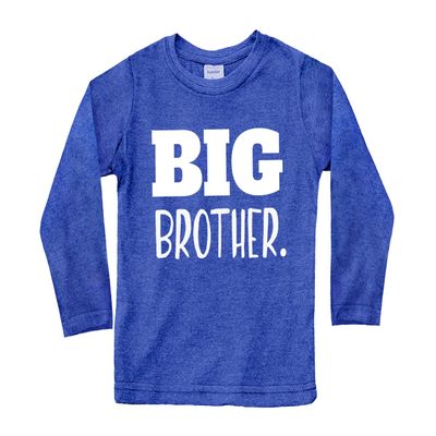 Big Brother Shirt for Toddler Promoted to Best Big Brother Announcement Baby Boys (US, Age, 6 Years, Charcoal Blue - Long Sleeve)