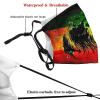 Niqqzit Jamaican Flag Rasta Reggae Judah Lion Mask with Filter Breathable Face Mask Washable Balaclava Bandana Mouth Cover with Adjustable Ear Loops view 4