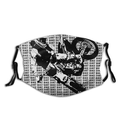 Niqqzit Motocross Dirt Bike Mask with Filter Breathable Face Mask Washable Balaclava Bandana Mouth Cover with Adjustable Ear Loops