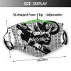 Niqqzit Motocross Dirt Bike Mask with Filter Breathable Face Mask Washable Balaclava Bandana Mouth Cover with Adjustable Ear Loops view 2