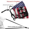 Niqqzit Motocross Dirt Bike American Flag Mask with Filter Breathable Face Mask Washable Balaclava Bandana Mouth Cover with Adjustable Ear Loops view 4