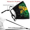 Niqqzit Jamaican Flag Rasta Lion Head Mask with Filter Breathable Face Mask Washable Balaclava Bandana Mouth Cover with Adjustable Ear Loops view 4