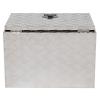 Volowoo Aluminum Pattern Toolbox, Hard Case,Aluminum Storage Box Framed Locking Lock Box Hard Storage Case (Silver,B, 24'') view 2