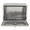 Volowoo Aluminum Pattern Toolbox, Hard Case,Aluminum Storage Box Framed Locking Lock Box Hard Storage Case (Silver,B, 24'') view 4