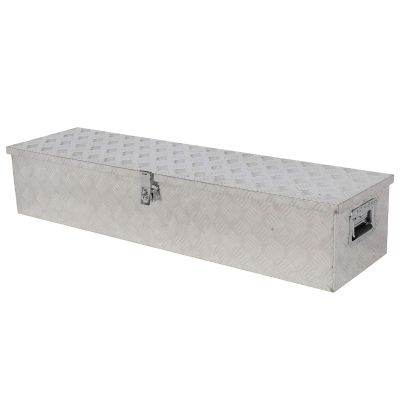 Volowoo Aluminum Pattern Toolbox, Hard Case,Aluminum Storage Box Framed Locking Storage Box Case Lock Box Hard Storage Case (Silver,A, 50'')