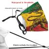 Niqqzit Jamaican Flag Rasta Reggae Judah Lion Mask with Filter Breathable Face Mask Washable Balaclava Bandana Mouth Cover with Adjustable Ear Loops view 4