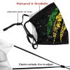 Niqqzit Lion of Judah King Rasta Reggae Jamaica Mask with Filter Breathable Face Mask Washable Balaclava Bandana Mouth Cover with Adjustable Ear Loops view 4