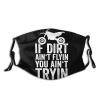 Niqqzit Motocross Dirt Bike Mask with Filter Breathable Face Mask Washable Balaclava Bandana Mouth Cover with Adjustable Ear Loops view 1