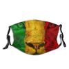 Niqqzit Jamaican Rasta Reggae Judah Lion Mask with Filter Breathable Face Mask Washable Balaclava Bandana Mouth Cover with Adjustable Ear Loops view 1