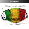 Niqqzit Jamaican Rasta Reggae Judah Lion Mask with Filter Breathable Face Mask Washable Balaclava Bandana Mouth Cover with Adjustable Ear Loops view 2