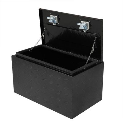 Volowoo Aluminum Pattern Toolbox, Hard Case,Aluminum Storage Box Framed Locking Storage Box Case Lock Box Hard Storage Case (Black,B, 30'')