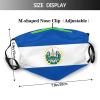 Niqqzit El Salvador Flag Mask with Filter Breathable Face Mask Washable Balaclava Bandana Mouth Cover with Adjustable Ear Loops view 2