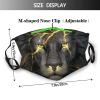 Niqqzit 3D Black Lion Golden Scar Mask with Filter Breathable Face Mask Washable Balaclava Bandana Mouth Cover with Adjustable Ear Loops view 2
