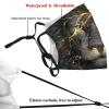 Niqqzit 3D Black Lion Golden Scar Mask with Filter Breathable Face Mask Washable Balaclava Bandana Mouth Cover with Adjustable Ear Loops view 4