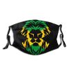 Niqqzit Jamaican Rasta Reggae Judah Lion Mask with Filter Breathable Face Mask Washable Balaclava Bandana Mouth Cover with Adjustable Ear Loops view 1