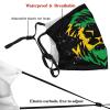 Niqqzit Jamaican Rasta Reggae Judah Lion Mask with Filter Breathable Face Mask Washable Balaclava Bandana Mouth Cover with Adjustable Ear Loops view 4