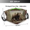 Niqqzit Rustic Western Lodge Bear Cabin Ranch Mask with Filter Breathable Face Mask Washable Balaclava Bandana Mouth Cover with Adjustable Ear Loops view 2