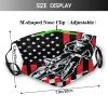 Niqqzit Motocross Dirt Bike American Flag Mask with Filter Breathable Face Mask Washable Balaclava Bandana Mouth Cover with Adjustable Ear Loops view 2