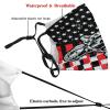 Niqqzit Motocross Dirt Bike American Flag Mask with Filter Breathable Face Mask Washable Balaclava Bandana Mouth Cover with Adjustable Ear Loops view 4