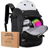 Hikenture Ski Boot Bag Backpack, 50L Padded Ski Bag Snowboard Boot Bag with Drain Holes, Large Capacity Water-Resistant Ski Travel Bag for Ski Boots, Helmet, Goggles, Clothes, Gloves, Snowboard Gear view 1
