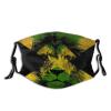 Niqqzit Jamaican Flag Rasta Reggae Judah Lion Mask with Filter Breathable Face Mask Washable Balaclava Bandana Mouth Cover with Adjustable Ear Loops view 1